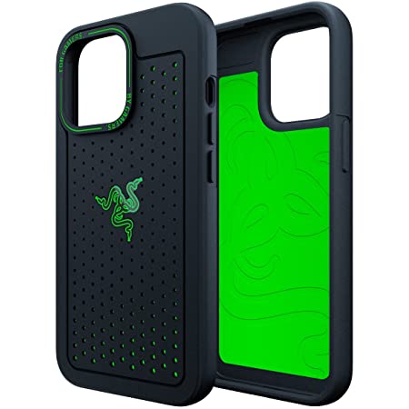 Razer iPhone 13 Pro 冷却 ケース 追加の通気経路 熱可塑性エラストマー (TPE) コーナー補強 抗菌コーティング タクタイル感あるサイドボタン Apple MagSafe/Qi ワイヤレス充電パッド/ワイヤレス充電器 / 5G 対応 Arctech Black 6.1インチ 【日本正規代理店保証品】 RC21-01880300-R3M1