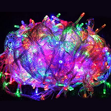 cospayuhin [電気代ゼロ] イルミネーション LED 防滴 200球 ソーラーイルミネーションライト 色選択 クリスマス飾り 電飾 屋外 8パターン 防水加工 屈曲性 x-200 多色 x-200-m