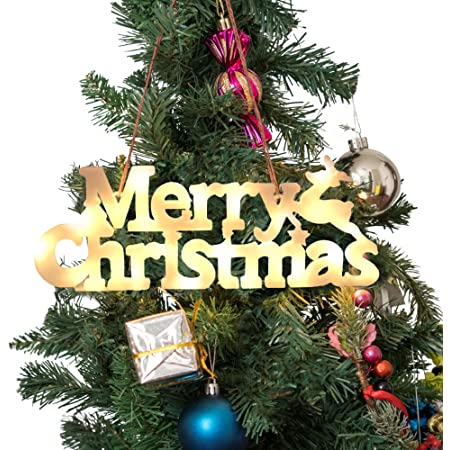 LECERCLE クリスマス 飾り クリスマスライト メリークリスマスプレ－ト ツリー飾り クリスマスリース飾り ledライト 壁掛け 玄関 装飾 (白)
