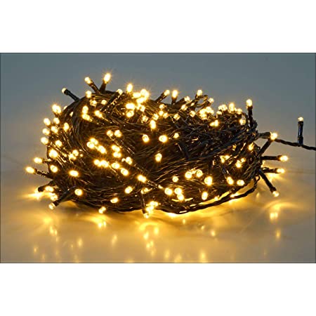 MRG LED イルミネーションライト 10m 100球 電池式 防水 IP64 リモコン付き 8パターン点滅 屋内 屋外 クリスマス キャンプ アウトドア デコレーション 飾り ジュエリーライト (ウォームホワイト)