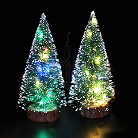ORFINA 光るクリスマスツリー ミニ 卓上 led 3サイズセット 16.5cm/19.5cm/22.5cm 電池式（別卖） テーブル クリスマス 飾り 綺麗 店内装飾 パーティー 贈り物 光る おしゃれ 北欧 収納便利 オーナメント