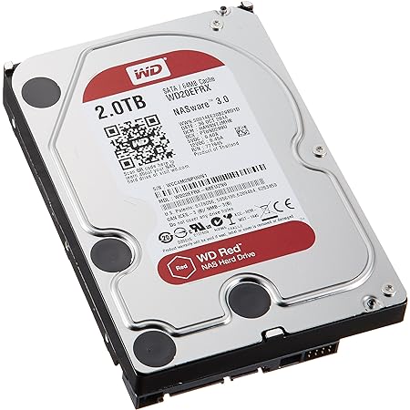 WD HDD 内蔵ハードディスク 3.5インチ 2TB WD Red NAS用 WD20EFRX SATA3.0 5400rpm 3年保証