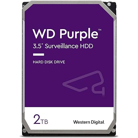 Western Digital WD パープル ハードディスク 3.5インチ 2TB SATA3 6Gb/s IntelliPower 5400RPM 64MB HDD 監視 WD20PURX