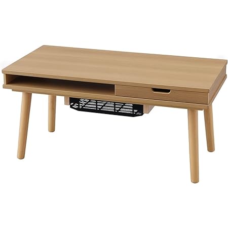 ぼん家具 完成品 折れ脚 カジュアルこたつ 折りたたみ シンプル こたつ テーブル 机 〔105×60cm〕 ナチュラル