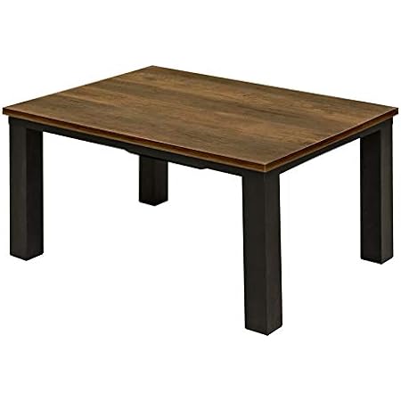 古材風アイアンこたつテーブル ブルック 100x50cm