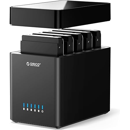 SABRENT USB 3.2, 4ベイ2.5インチハSSD/ HDD、ドッキングステーション、ファン付き (SSD 1TB、SSD 2TB、SSD 500GB、SSD 4TB) 最大20TB/ USB 3.2 Gen 1 SuperSpeed/ 工具不要 / SATA Ⅲ対応 / PC、ミニPC、Macbook、ノートPCに使用 (RAID 0,1.10に対応) (DS-4SSD)