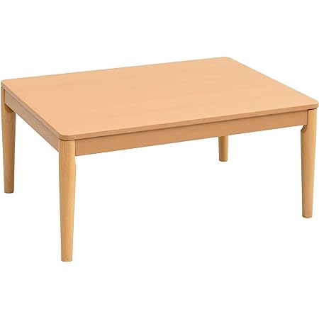 タンスのゲン こたつテーブル 長方形 120×80cm 木目 UV塗装 継ぎ脚 ナチュラル 21300040(51887)