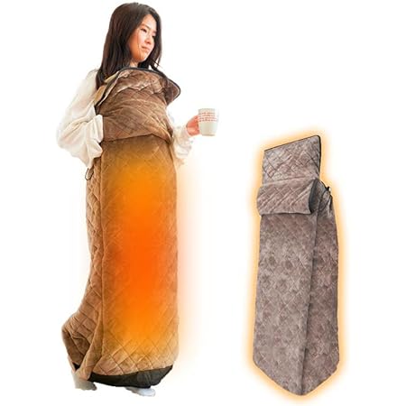 電気毛布 着る毛布 とろけるフランネル 着る電気毛布 curun クルン レギュラーサイズ 140×140cm ネイビー