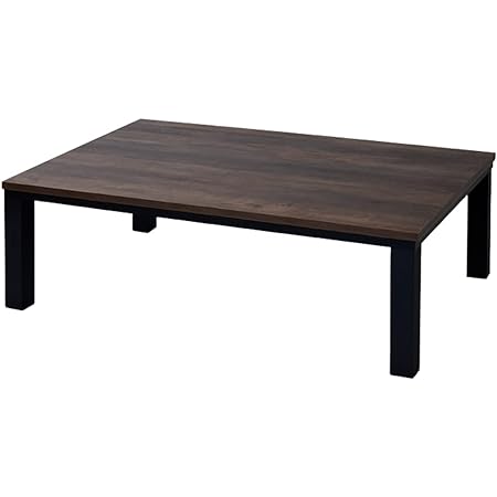 タンスのゲン こたつテーブル 150×80 長方形 木目 UV塗装 継ぎ脚 ブラウン 21300041(70307) 【超大型商品】