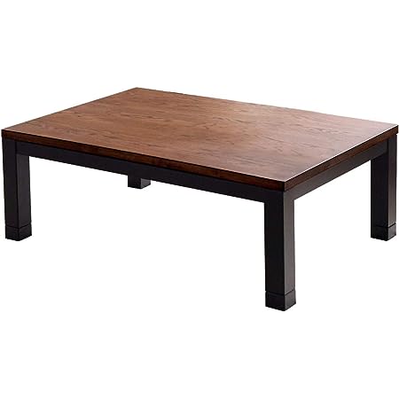 タンスのゲン こたつテーブル 150×80 長方形 木目 UV塗装 継ぎ脚 ブラウン 21300041(70307) 【超大型商品】