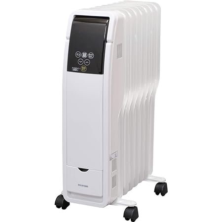 iimono117 オイルヒーター 高性能 11枚フィン 8～10畳 (つや消しブラック) パネル ヒーター 500W 700W 1200W デジタル表示 S型フィン 暖房 電気ストーブ