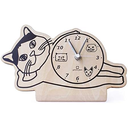 ヤマト工芸 stand clock ブリティッシュショートヘア -CATS- YK19-104 約W22.5 D9.5 H13