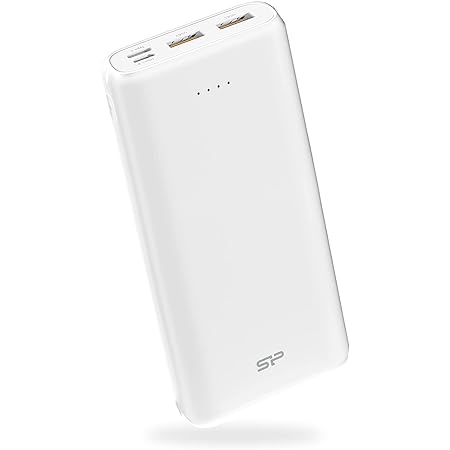 シリコンパワー 急速充電 20000mAh ホワイト QC3.0/PD 大容量 モバイルバッテリー iPhone Android対応