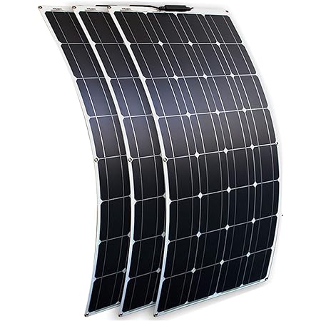 YINGGUANG太陽光パネル 100W単結晶セミフレキシブルソーラーチャージャー太陽光発電パネル ソーラーパネル ポータブル バッテリーソーラー充電器 (100w ソーラーパネル)