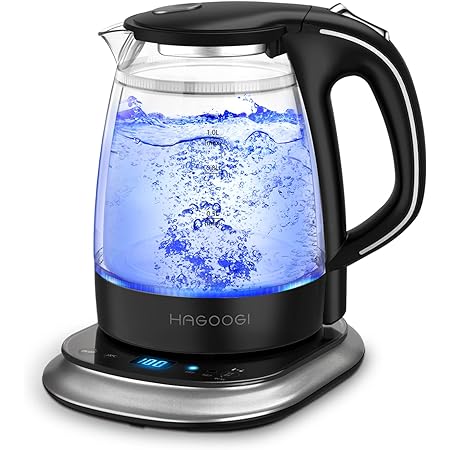 shunxinersty電気ケトル2L電気ガラスケトル2000W高速沸騰茶コーヒーポット青色LEDライト透明