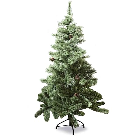 Costway クリスマスツリー 150cm 松かさ付き スノータイプ 雪化粧 ヌードツリー クリスマス飾り Christmas tree グリーン 緑