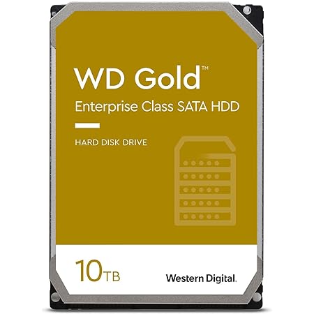 Western Digital ウエスタンデジタル WD Gold 内蔵 HDD ハードディスク 10TB 3.5インチ SATA 7200rpm キャッシュ256MB エンタープライズ メーカー保証5年 WD102KRYZ-EC 【国内正規取扱代理店】