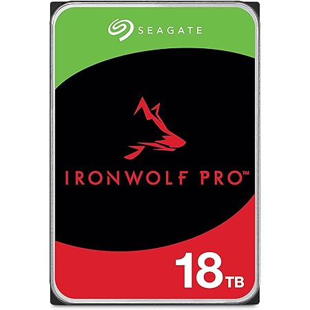 Seagate IronWolf Pro 3.5″ 【データ復旧3年付】 18TB HDD(CMR) 5年保証24時間稼動 PC NAS 用 RVセンサ ST18000NE000