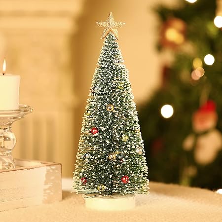 クリスマスツリー 卓上 ミニ ツリー LEDライト付き かわいい クリスマス 飾り 電飾付き クリスマスグッズ インテリア 用品 クリスマスプレゼント 30cm 50cm 組立式 (30CM 彩色ライト)
