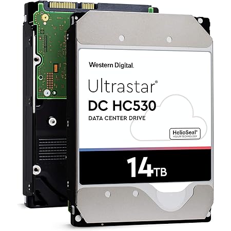 HGST (エイチジーエスティー) WD Ultrastar (ウルトラスター) DC HC530 14TB SATA 6Gb/s 3.5インチ データセンターHDD – WUH721414ALE604 0F31152 (リファービッシュ品)