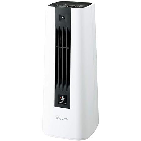 シャープ 小型 セラミックファンヒーター 暖房 6(8)畳/プラズマクラスター 7000 6畳 空気浄化 ホワイト HX-LS1-W