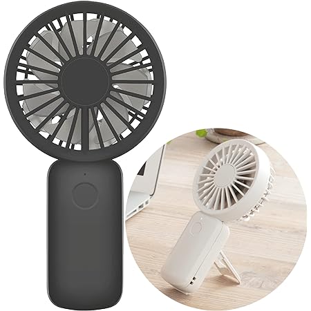 リズム(RHYTHM) 携帯扇風機 【 節電 熱中症 対策】 国内メーカー 弱でも涼しい ハンディファン 静音 DCモーター 2重反転ファン USB 充電式 小型 強力 グレー 16.2×8.5×3.9cm 「 Silky Wind Handy Fan S 」 9ZF031RH08