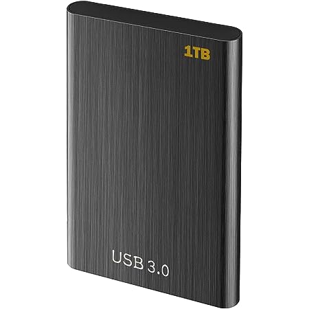 UnionSine 超薄型外付けHDD ポータブルハードディスク 500GB 2.5インチ USB3.0に対応 PC/Mac/PS4/XBox適用 (グレー）HD2510