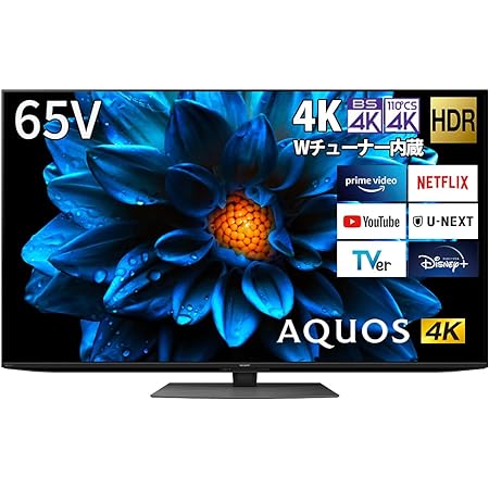 シャープ 65V型 4K 液晶 テレビ AQUOS 4T-C65DN1 N-Blackパネル 倍速液晶 Android TV (2021年モデル) ブラック