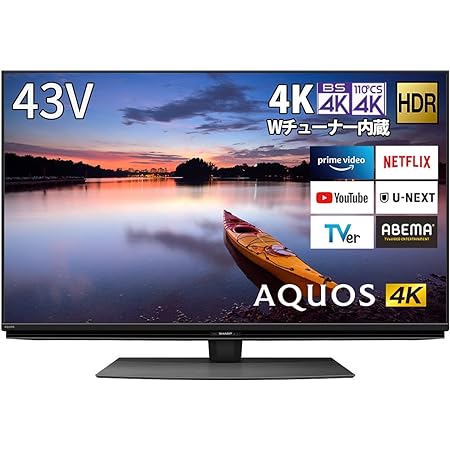 シャープ 42V型 液晶 テレビ AQUOS 4T-C42DJ1 4K チューナー内蔵 Android TV (2021年モデル) ブラック