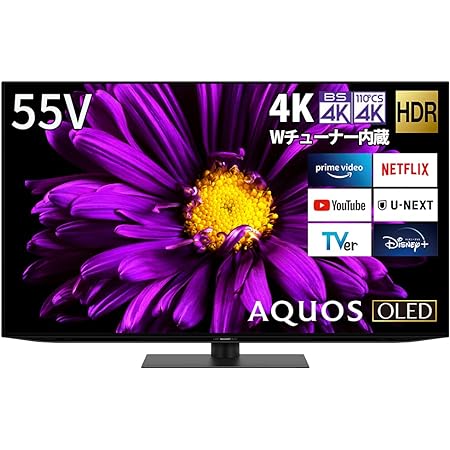 シャープ 55V型 有機EL テレビ AQUOS OLED 4T-C55DQ1 4K チューナー内蔵 Android TV (2021年モデル)