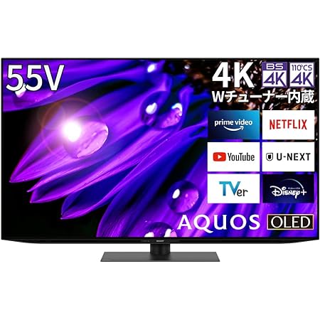 シャープ 55V型 有機EL テレビ AQUOS OLED 4T-C55DQ1 4K チューナー内蔵 Android TV (2021年モデル)