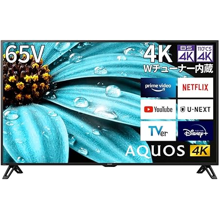 シャープ 65V型 液晶 テレビ AQUOS 4T-C65DL1 4K チューナー内蔵 Android TV (2021年モデル) ブラック
