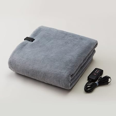 HEAT CRACKER ヒートクラッカー プレミアム 電気毛布 掛け敷き兼用毛布 ライトグレー