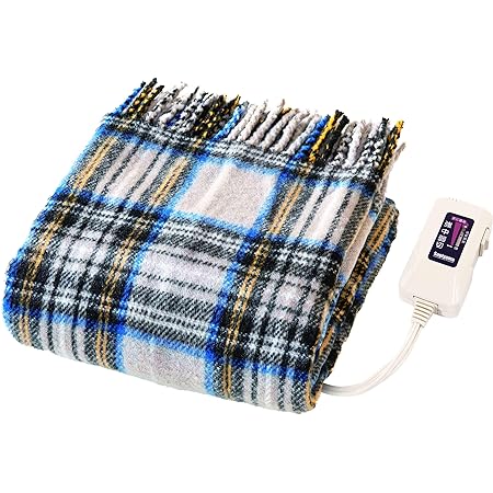 [山善] 電気ひざ掛け ポンチョ USBブランケット 130×80cm 丸洗い可能 電気毛布 肩掛け 自動オフタイマー チェック柄レッド系 YHK-US41(CR)