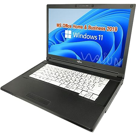 富士通 ノートPC A576/15.6型/10キー/Win 11 Pro/MS Office H&B 2019/Core i5-6300U/wajunのWIFI/Bluetooth/HDMI/DVD/16GB/256GB SSD (整備済み品)