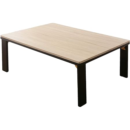 こたつ テーブル 長方形 ヴィンテージ こたつ台 ブラウン/ブラック 約80×60cm 一人こたつ テレワーク ローテーブル ビンテージ おしゃれ #9848028