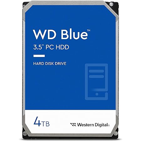 Western Digital 8TB WD ブルー PC ハードドライブ HDD – 5640 RPM SATA 6 Gb/s 128 MB キャッシュ 3.5インチ – WD80EAZZ