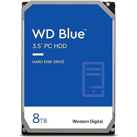Western Digital ウエスタンデジタル WD Blue 内蔵 HDD ハードディスク 8TB CMR 3.5インチ SATA 5640rpm キャッシュ128MB PC メーカー保証2年 WD80EAZZ-EC 【国内正規取扱代理店】