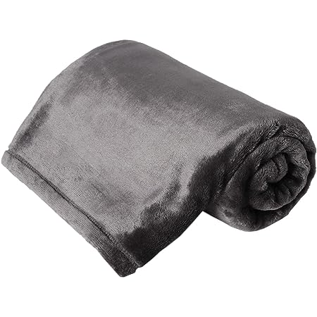 Opiqcey (オピックセイ) ブランケット 毛布 ひざ掛け フランネル 暖かい 柔らかい 静電防止 剥がれない ふわふわ 軽量 両面使える 洗える 四季適用 （70 x 100cm ダークグレー）