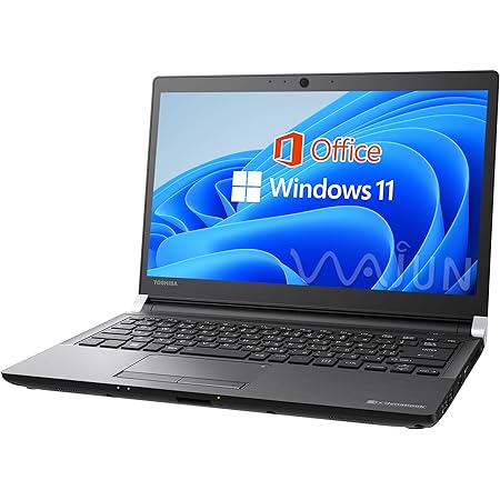 東芝 ノートPC R73/13.3型/Win 11 Pro/MS Office H&B 2019/Celeron 3855U/WEBカメラ/wajunのWIFI/Bluetooth/HDMI/8GB/256GB SSD (整備済み品)