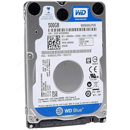 2.5インチ7mm / 内蔵 ハードディスク/HDD /500GB / SATA / 7200rpm / 大手メーカー/おまかせ/PC King (整備済み品)