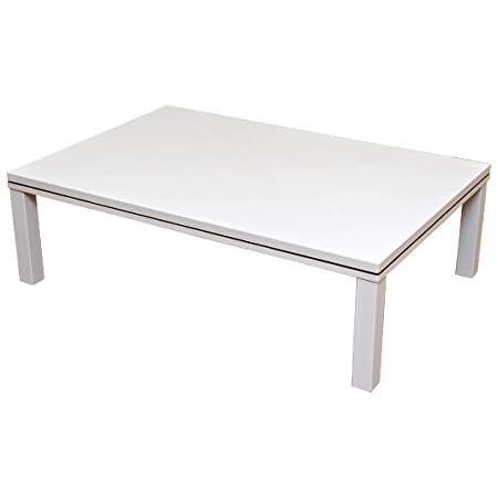 こたつ コタツ テーブル 長方形 即暖 速暖 一年中使える チャーリーⅡ ホワイト シンプル モダン オールシーズン 白色 (幅105cm)