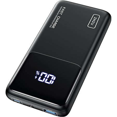 モバイルバッテリー 20000mAh 大容量 PD-65W急速充電 PD3.0/QC3.0 Type-C入力 3台同時充電 3つ出力ポート LCD残量表示 スマホ充電器 携帯充電器 パワフル コンパクト 機内持ち込み可【PSE認証済み】iPhone/iPad/Android各種対応対応 日本語説明書付き (銀色)