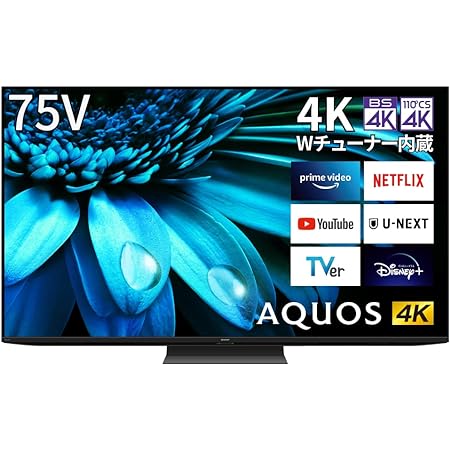 シャープ 75V型 4K 液晶 テレビ AQUOS 4T-C75EL1 Google TV Dolby Atmos (2022年モデル)