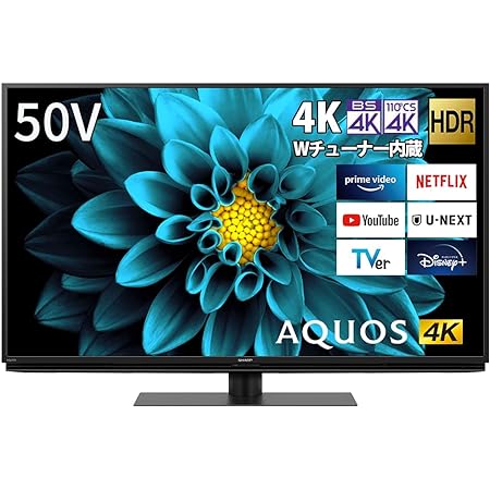 シャープ 50V型 4K 液晶 テレビ AQUOS 4T-C50EN2 N-Blackパネル 倍速液晶 Google TV (2022年モデル)