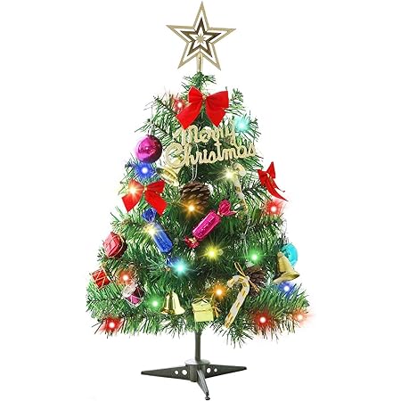 クリスマスツリー ミニ 卓上 23cm Luxspire ミニクリスマスツリー 卓上ツリー クリスマスツリー飾り ミニツリー 装飾品 鈴 松の木型 人工 卓上 木製ベース 北欧風 デコレーション インテリア クリスマス用 プレゼント ギフト 雰囲気 christmas tree