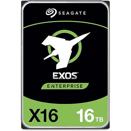 Seagate Exos X16 SATA 512E CMR 内蔵ハードディスク 3.5″ 16TB 正規代理店品 ST16000NM001G (整備済み品)