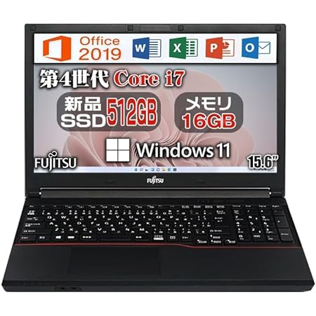 【MS Office 2019&Win11 Pro搭載】 FUJITSU 富士通 LIFEBOOK A574/A744 Core i5 4210M メモリ:16GB 15.6型 無線LAN Bluetooth パソコン (整備済み品) SSD 256GB