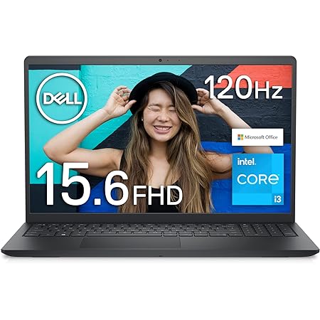 Dell Inspiron 15 3520 ノートパソコン NI335A-CNHBB カーボンブラック(Intel 12Gen Core i3-1215U,8GB,256GB SSD,15インチFHD,Microsoft Office Home&Business 2021)