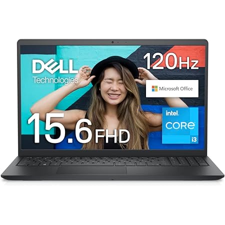 Dell Inspiron 15 3520 ノートパソコン NI335A-CNHBB カーボンブラック(Intel 12Gen Core i3-1215U,8GB,256GB SSD,15インチFHD,Microsoft Office Home&Business 2021)